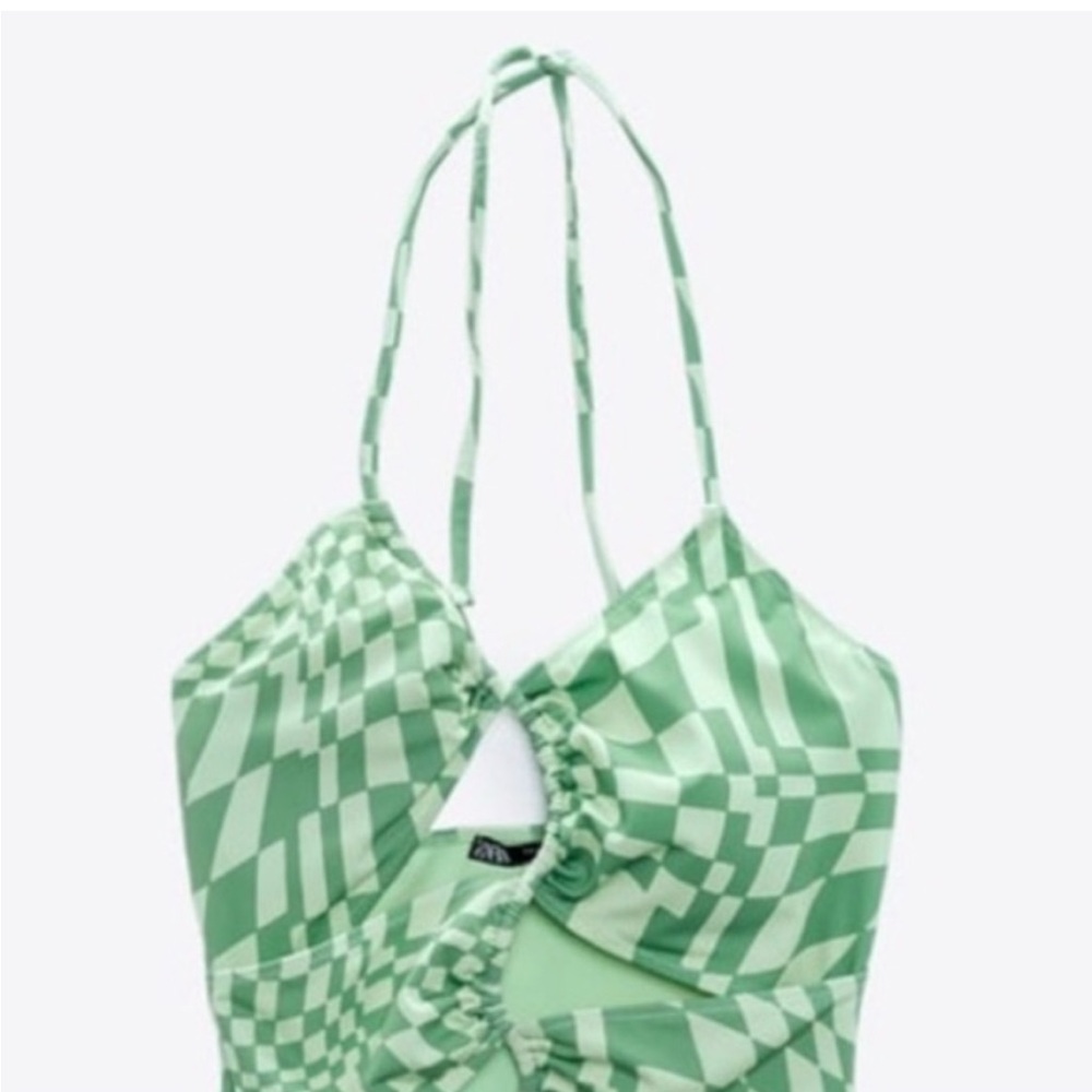 NWOT Zara Green One Piece - Picture 4 of 5